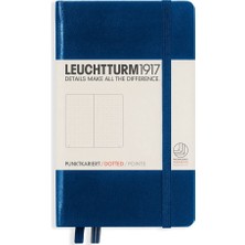 Leuchtturm 1917 LEUCHTTURM1917 NOT Defteri cep boy (A6), sert KAPAK, 187 Numaralandırılmış sayfa, NOKTALI, NAVY 342921