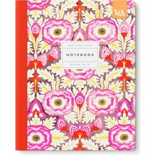 Ohh Deer V&a Tasarımı B5 64 Sayfa Ince Kapak Çizgili Defter Neon Floral Symmetrical Primrose Exercise Book 12557
