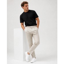 Karel Butik Premium Siyah Regular %100 Pamuk Bisiklet Yaka Siyah Tişört