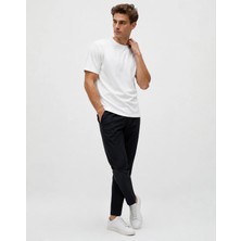 Karel Butik Premium Beyaz Regular %100 Pamuk Bisiklet Yaka Beyaz Tişört