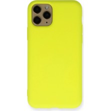 Drop Tedarik Apple Iphone 11 Pro Kılıf Nano Içi Kadife Silikon - Sarı