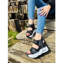 Elvi Dolgu Topuklu Yüksek Spor Sandalet [10] cm