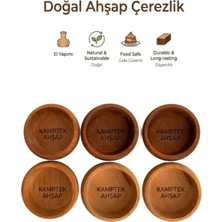 Kamptek Kamp Teknolojisi Kamptek Ahşap Çerezlik Set - Doğal Ahşap Meşe Sunum Kasesi Çerezlik Sunumluk Kase Çok Amaçlı