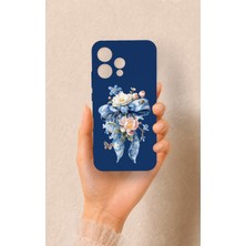 Vip Case Oppo Reno 15 5g Uyumlu Mavi Kurdeleli Çiçek Desenli Silikon Kılıf