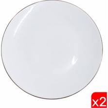 Tabak Evi Porselen Chic Altın Yaldızlı Pasta Tabağı 20,50CM 2 Li