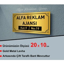 Iş Yeri Yönlendirme Metal Levhaa 20 x 10 cm