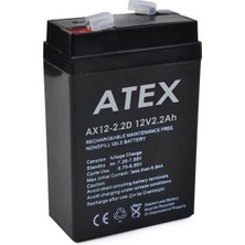 Aydogan's 12 Volt 2.2 Amper Dik Kare Akü (70X46X101 Mm)