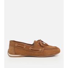 Hotiç 01AYH320480A370 KADIN Süet Deri Taba Comfort Günlük Loafer