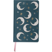 Designworks İnk Designworks Ink Celestial Bookcloth Journal  Defter- Teal Moon