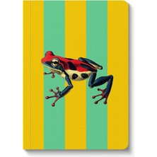 Ohh Deer Kaleido Tasarımı A6 176 Sayfa Premium Yumuşak Kapak Çizgili Defter Striped Frog 12361