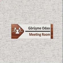 Metal Görüşme Odası Ofis Oda Kapı Isimliği Yönlendirme Tabelası Levhası Kişiselleştirilebilir
