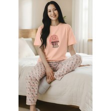 Yeni İnci Kadın %100 Pamuk Kısa Kol Pijama Takım