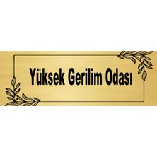 Yüksek Gerilim Odası Yönlendirme Levhası 20X7 Cm. Metal Levha