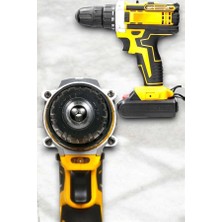Herşey Trend Metal Dişli 24W Akülü Matkap -Çift Bataryalı ve LED Çalışma Işığı ile Tam Set