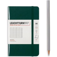 Leuchtturm 1917 LEUCHTTURM1917 Sert Kapak 100 Gr. Kağıt A6  Adres Defteri Forest Green 370362