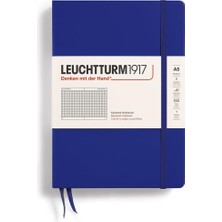 Leuchtturm 1917 LEUCHTTURM1917 NOT Defteri orta boy (A5), sert KAPAK, 251 Numaralandırılmış sayfa, KARELI, INK BLUE 369794