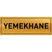 Yemekhane Yazılı Metal Levha 20 x 7 cm