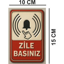 Metal Zile Basınız Uyarı Levhası 10X15 cm Arkası Çift Taraflı Batlıdır.