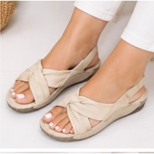 N Napa Shoe NP.224.BEJ Deri Sandalet