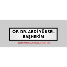 Doktor Kapı Isimliği ,kişiye Özel Baskı Aliminyum Gümüş Parlak Metal Levha 26CMX7CM