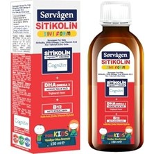 Sorvagen Kids Sıvı Form - Sitikolin Dha Omega 3 Norveç Balık Yağı ve B12-150 ml