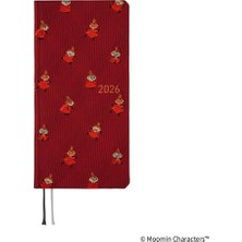 Hobonichi Techo Weeks English Slim Schedule Book - Little My : 2026 Monday Start Deep Red