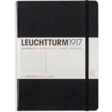 Leuchtturm 1917 LEUCHTTURM1917 Sert Kapak 100 Gr. Kağıt A5 Adres Defteri Black 330862