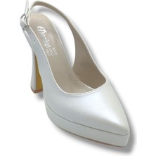 Desire Shoes Desire 8702-26 Sedefli Deri Platform Topuk Kadın Ayakkabı (11,5cm)