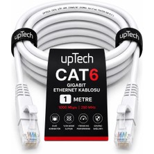 Fury Uptech Cat6 Ethernet Kablosu 1 Metre RJ45 Lan Internet Modem Router Bilgisayar Kablosu