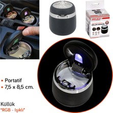 Carub Küllük Portatif Lüx Işıklı Seramik Siyah-Silver BR2944644