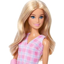 Büyüleyici Parti Bebekleri Fashionistas Pembe Kareli Elbise JJN56