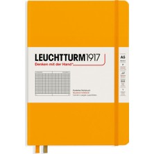 Leuchtturm 1917 LEUCHTTURM1917 NOT Defteri orta boy (A5), sert KAPAK, 251 Numaralandırılmış sayfa, Kareli, rising Sun 363389