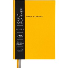 Ohh Deer Kaleido Tasarımı A5 288 Sayfa Kumaş Kapak Günlük Planlayıcı Yellow Daily Planner 12749