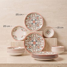 Güral Porselen Camelia Rustik 6 Kişilik 18  Parça Yemek Takımı 63053
