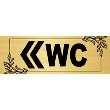 Wc  Yönlendirme Levhası 20X7 Cm. Metal Levha