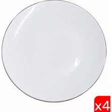 Tabak Evi Porselen Chic Altın Yaldızlı Pasta Tabağı 20,50CM 4 Lü