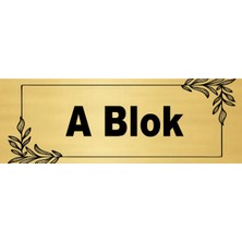 A Blok Yönlendirme Levhası 20X7 Cm. Metal Levha