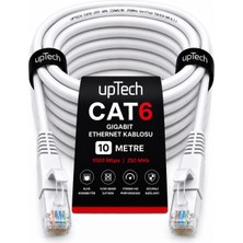 Fury Uptech Cat6 Ethernet Kablosu 10 Metre RJ45 Lan Internet Modem Router Bilgisayar Kablosu