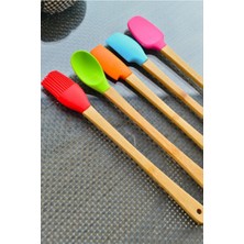 Empressco Renkli 5'li Mini Bambu Spatula Seti, Pratik ve Şık Mutfak Araçları