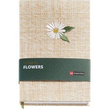 Miquelrius A5 Rafya Sert Kapak Çizgili Spring Flowers Defter