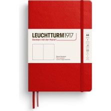 Leuchtturm 1917 LEUCHTTURM1917 Not Defteri Orta Boy (A5), Sert Kapak, 251 Numaralandırılmış Sayfa, Düz, Kiraz