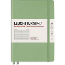 Leuchtturm 1917 LEUCHTTURM1917 NOT Defteri orta boy (A5), sert KAPAK, 251 Numaralandırılmış sayfa, ÇIZGILI, SAGE 361582