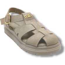 Şanzelize K805-26 Süet Tokalı Anatomik Taban Kadın Sandalet