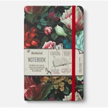 If Bookaroo A5 Notebook Journal Çizgili Defter -Dark Floral