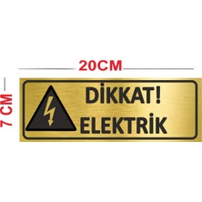 Metal Dikkat Elektrik  Uyarı Levhası Yönlendirme Levhası