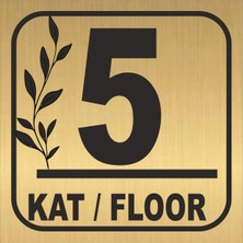 Metal Yönlendirme Levhası, Apartman Kat Isimliği  Kat Numarası 16X16 Cm.