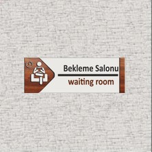 Metal Bekleme Salonu Ofis Oda Kapı Isimliği Yönlendirme Levhası 20X7 Cn