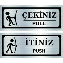 Itiniz Çekiniz Logolu Gümüş Renk Metal Etiket