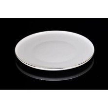 Aryıldız Hazel Yemek Tabak 21 cm Gerçek Krem- Altın