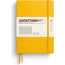 Leuchtturm 1917 LEUCHTTURM1917 Not Defteri Orta Boy (A5), Sert Kapak, 251 Numaralandırılmış Sayfa, Kareli, Ayçiçeği